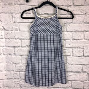 Girl code gingham print layered tank top dress girls sz 7